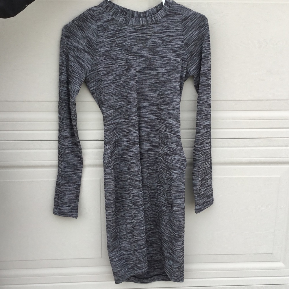 Lululemon &go Where-To Dress *Long Sleeve I Heathered Black size 2 - Picture 8 of 11